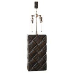 Basket Weave Wood Table Lamp 3